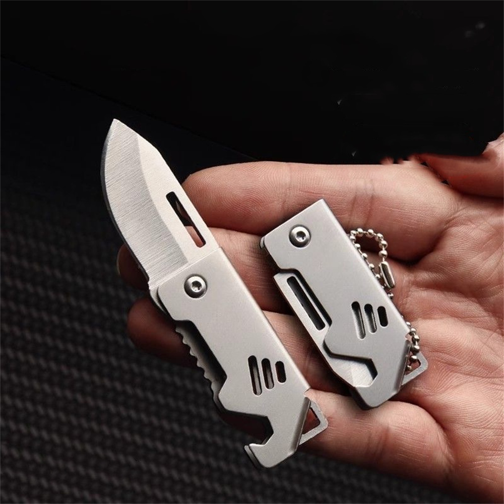 Edc Everyday Carry Knives - Draagbare zakmes sleutelhanger roestvrij staal outdoor