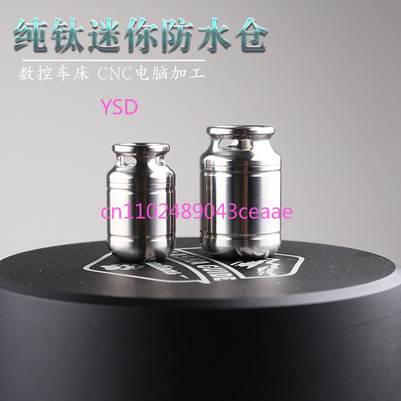 Edc Pill Carry - Mini titanium waterdichte pilhouder sleutelhanger hanger