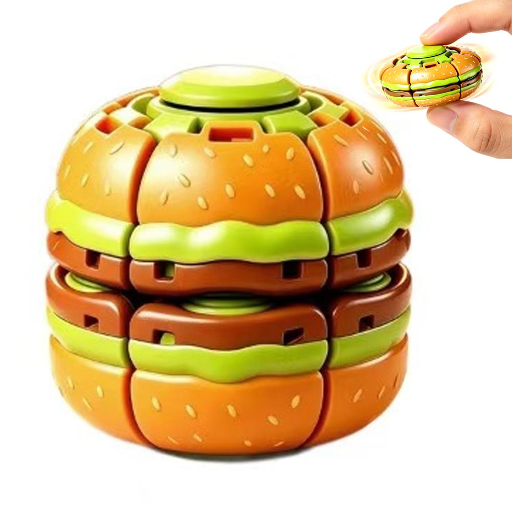 Fidget Spinner Bearing - Burger Fidget Spinner Speelgoed 3D Hamburger