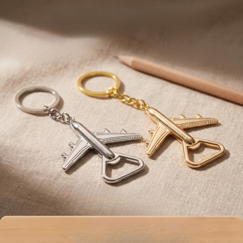 Bottle Opener Keyring - Creatieve gepersonaliseerde sleutelhanger metalen vliegtuigmodel flesopener