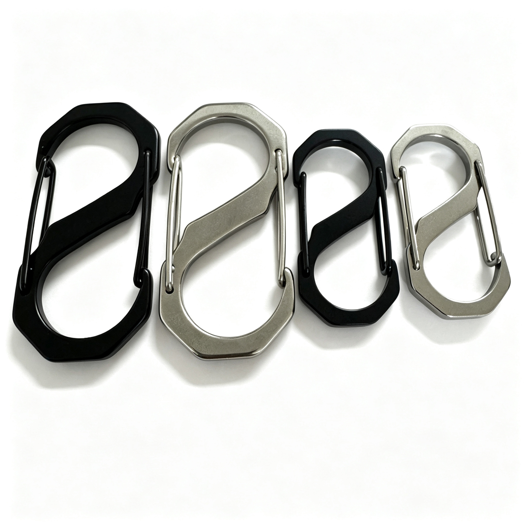 Edc Carry Backpack - 10 stuks roestvrijstalen EDC-sleutelhanger met veermechanisme,