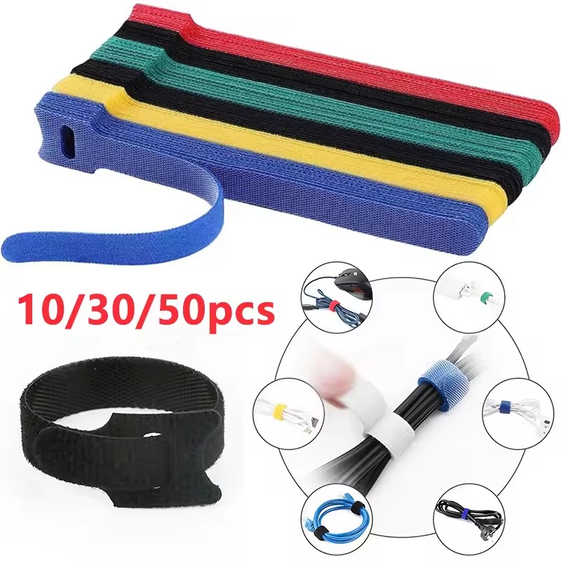 Gear Tie Reusable - 10/30/50 stuks multifunctionele bevestigingsmiddelen kabelbinders tape