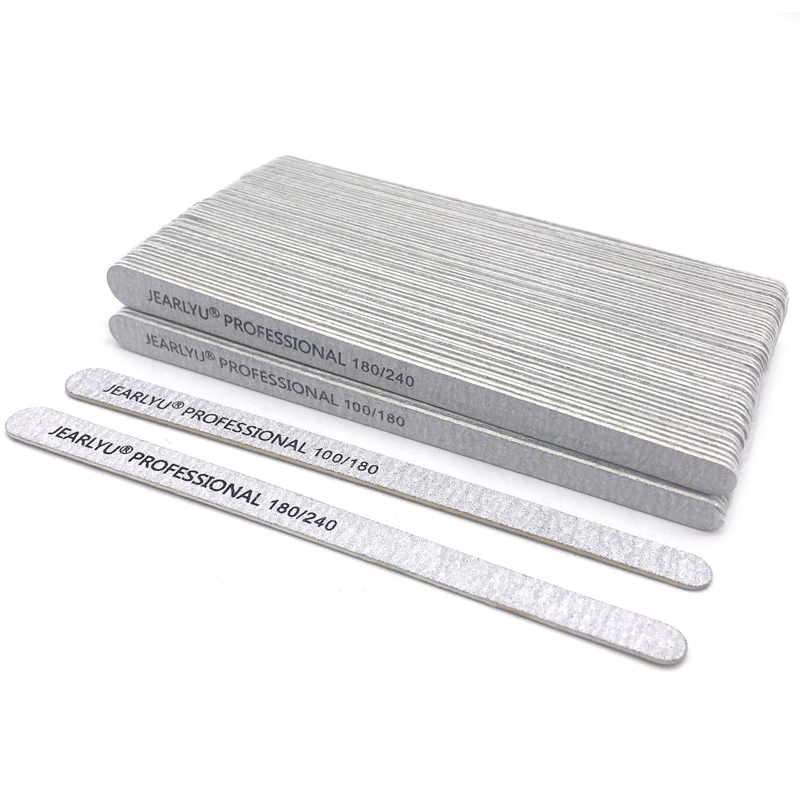 Nail File Titanium - 100/200 Stuks Houten Nagelvijl 100/180/240 Grijs