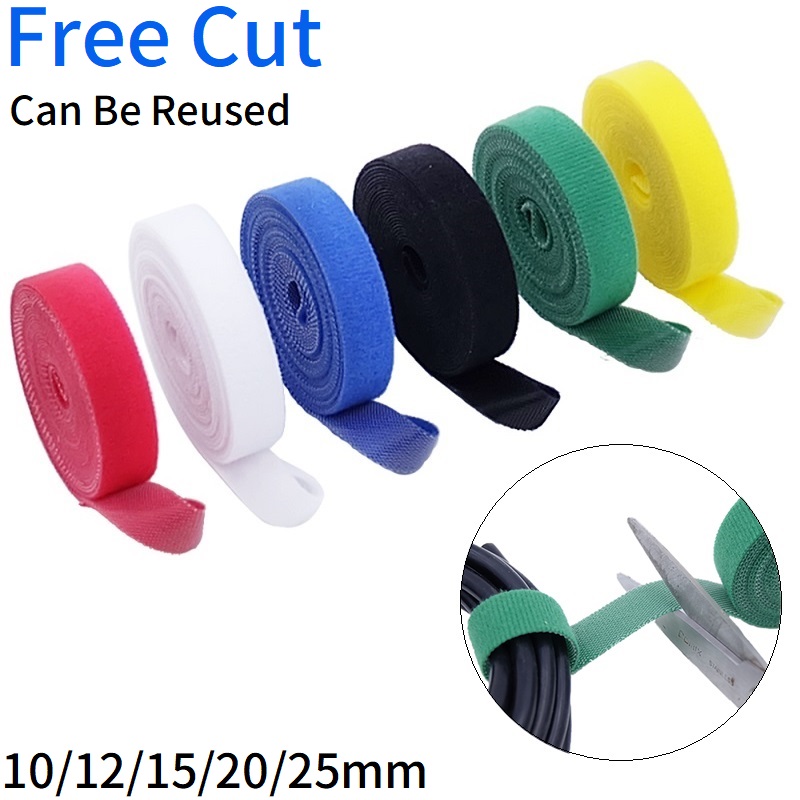 Gear Tie Reusable - 1/5M Kabelbinders Herbruikbare Zelfklevende Haak Lus