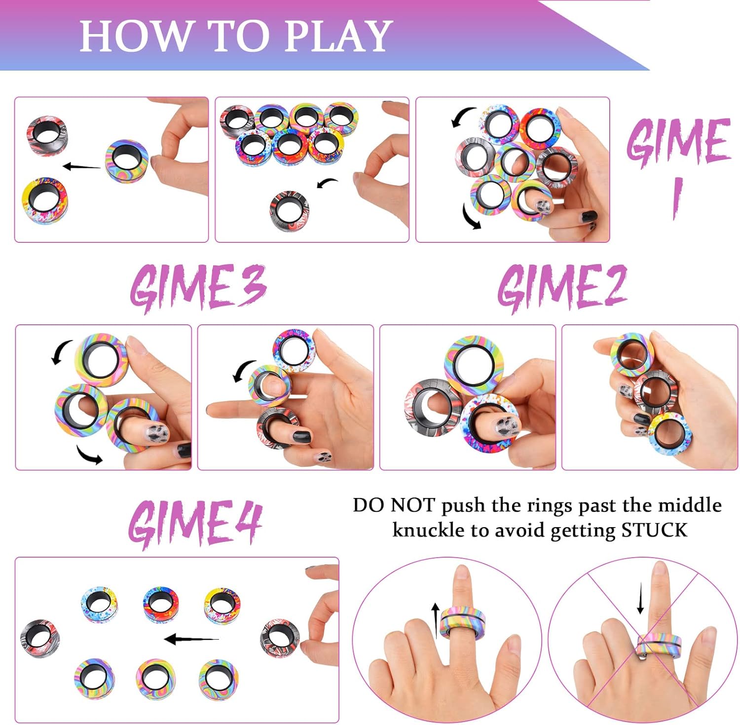 3pcs Vinger Magnetische Ringen - Fidget Spinner Bearing recensie en prijs